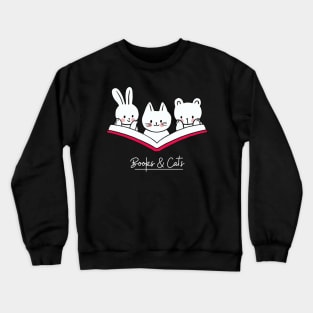 Books and Cats Crewneck Sweatshirt